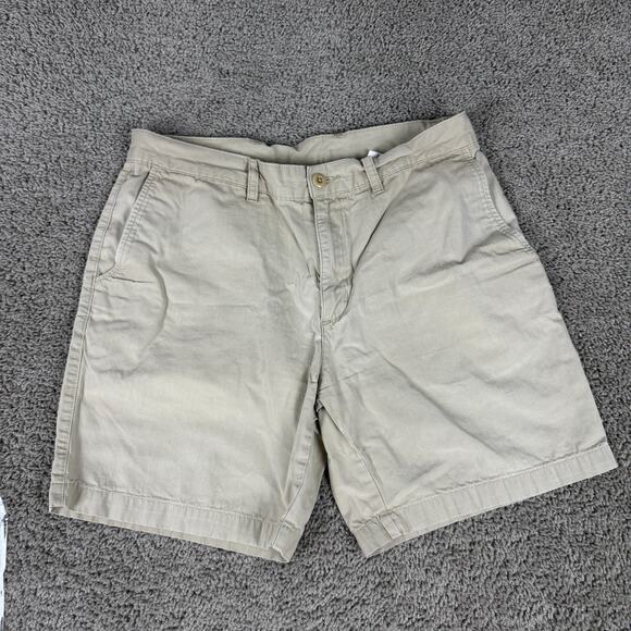Patagonia All Wear Shorts Mens 34 El Cap Kahki Beige 8 In Inseam Hiking Organic - Picture 1 of 15